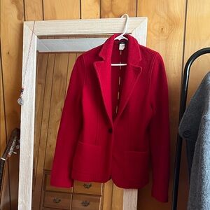 Iconic-Wool-Cherry Red-J. Crew-Winter Jacket-Size M